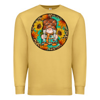 Antique Gold fall gnomes round earrings 2 Premium Sweatshirt - Artiststas