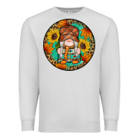 Dove Grey fall gnomes round earrings 2 Premium Sweatshirt - Artiststas