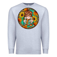 Heather Grey fall gnomes round earrings 2 Premium Sweatshirt - Artiststas