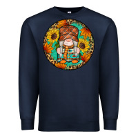 Navy fall gnomes round earrings 2 Premium Sweatshirt - Artiststas