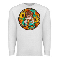 Oatmeal Heather fall gnomes round earrings 2 Premium Sweatshirt - Artiststas