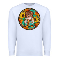 White fall gnomes round earrings 2 Premium Sweatshirt - Artiststas