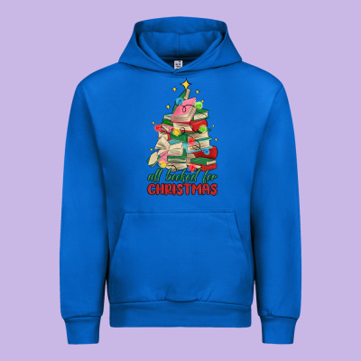 Christmas Book Tree Urban Hoodie Designed By Maliassmallbusiness