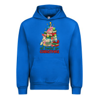 Cobalt christmas book tree Urban Hoodie - MaliasSmallBusiness