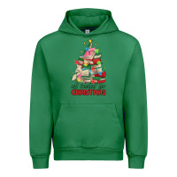 Emerald christmas book tree Urban Hoodie - MaliasSmallBusiness