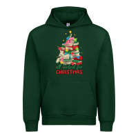 Forest Green christmas book tree Urban Hoodie - MaliasSmallBusiness