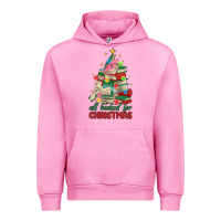Fuchsia Pink christmas book tree Urban Hoodie - MaliasSmallBusiness