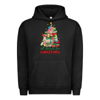 Pigment Black christmas book tree Urban Hoodie - MaliasSmallBusiness