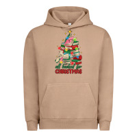 Pigment Burro christmas book tree Urban Hoodie - MaliasSmallBusiness