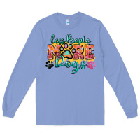 Colony Blue less people more dogs paw zillion Long Sleeve Tee - Zillion Design Studio