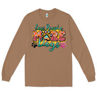 Toasted Coconut less people more dogs paw zillion Long Sleeve Tee - Zillion Design Studio
