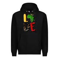 Black africa love Premium Hoodie - MaliasSmallBusiness