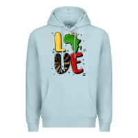 Blue Mist africa love Premium Hoodie - MaliasSmallBusiness