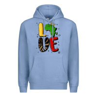 Colony Blue africa love Premium Hoodie - MaliasSmallBusiness