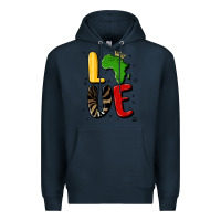 Navy africa love Premium Hoodie - MaliasSmallBusiness
