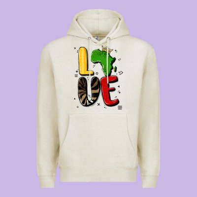 Africa Love Premium Hoodie Designed By Maliassmallbusiness