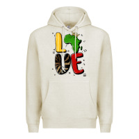 Oatmeal Heather africa love Premium Hoodie - MaliasSmallBusiness