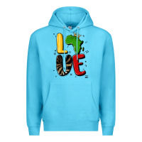 Ocean Blue africa love Premium Hoodie - MaliasSmallBusiness