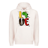 Pale Pink africa love Premium Hoodie - MaliasSmallBusiness