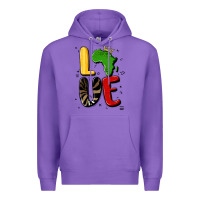 Purple africa love Premium Hoodie - MaliasSmallBusiness