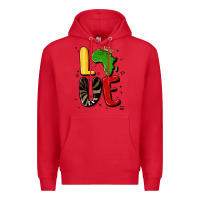 Red africa love Premium Hoodie - MaliasSmallBusiness