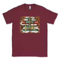 Burgundy faith cross mousepad Classic Tee - BarkalooDesign
