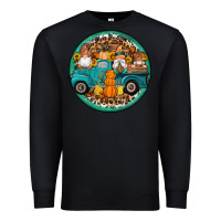 Black fall gnomes round earrings 3 Premium Sweatshirt - Artiststas