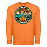 Carrot fall gnomes round earrings 3 Premium Sweatshirt - Artiststas