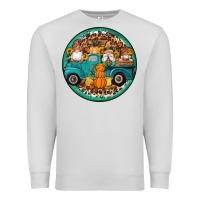 Dove Grey fall gnomes round earrings 3 Premium Sweatshirt - Artiststas