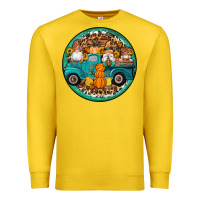 Lemon fall gnomes round earrings 3 Premium Sweatshirt - Artiststas