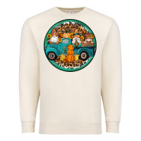 Sandshell fall gnomes round earrings 3 Premium Sweatshirt - Artiststas