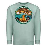 Seafoam fall gnomes round earrings 3 Premium Sweatshirt - Artiststas