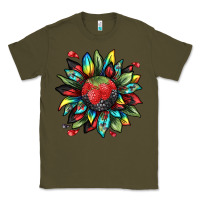 Army Green berry sunflower Classic Tee - texasbilliewilder