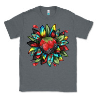 Charcoal Heather berry sunflower Classic Tee - texasbilliewilder
