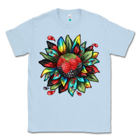 Dusty Blue berry sunflower Classic Tee - texasbilliewilder