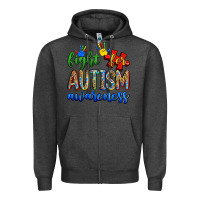 Charcoal Heather fight for autism awareness Zipper Hoodie - Zillion Design Studio