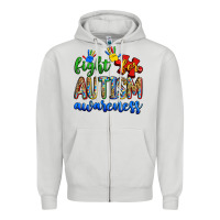 Dove Grey fight for autism awareness Zipper Hoodie - Zillion Design Studio
