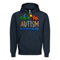 Navy fight for autism awareness Zipper Hoodie - Zillion Design Studio