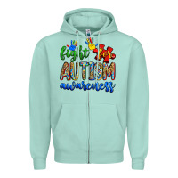 Seafoam fight for autism awareness Zipper Hoodie - Zillion Design Studio