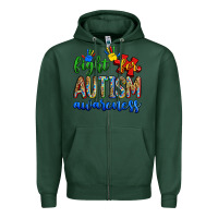 Sports Green fight for autism awareness Zipper Hoodie - Zillion Design Studio