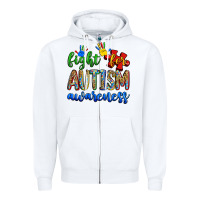 White fight for autism awareness Zipper Hoodie - Zillion Design Studio