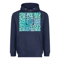 Navy turquoise leopard glitter Heavyweight Hoodie - JahusDesignShop