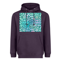 Plum turquoise leopard glitter Heavyweight Hoodie - JahusDesignShop