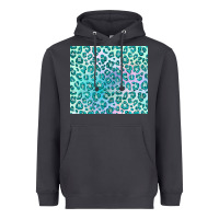 Turquoise Leopard Glitter Heavyweight Hoodie | Teevron