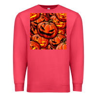 Cardinal halloween pumpkin seamless pattern Premium Sweatshirt - BundleAndBundleShop