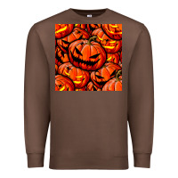 Chestnut halloween pumpkin seamless pattern Premium Sweatshirt - BundleAndBundleShop
