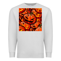 Dove Grey halloween pumpkin seamless pattern Premium Sweatshirt - BundleAndBundleShop
