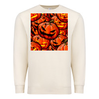 Sandshell halloween pumpkin seamless pattern Premium Sweatshirt - BundleAndBundleShop