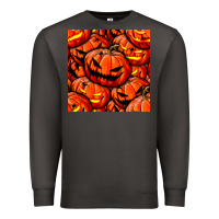 Smoke halloween pumpkin seamless pattern Premium Sweatshirt - BundleAndBundleShop