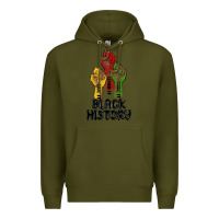 Army Green black history malia Premium Hoodie - MaliasSmallBusiness